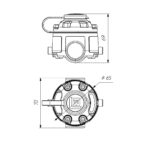 Borika montage Voet voor Railingmontage zwart Diameter 22-25mm