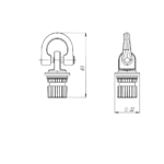 Borika D-ring zwart 38mm