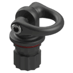 Borika D-ring zwart 38mm