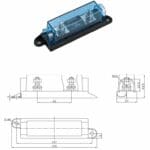 Zekeringhouder ANL met afdekkap tot 250Ah