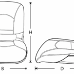 Bootstoel Star Opklapbare stoelkuip crème/grijs-bies